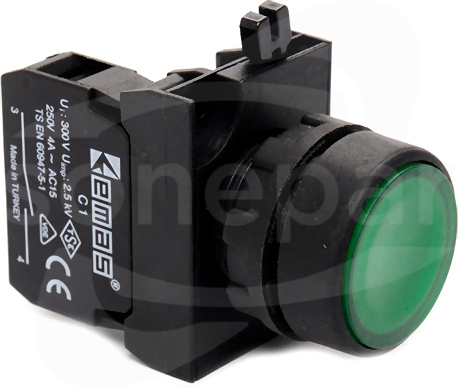 CP102DY 1NO+1NC zielony Przycisk kryty