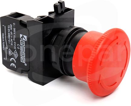 CP200E 40mm czerwony Przycisk kryty