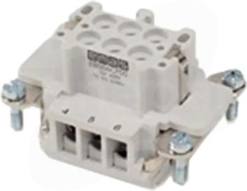 T0-EB006CP00 6-pin 16A Wsad żeński do pokrywy metalowej