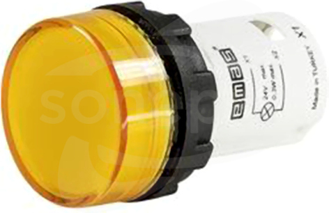 MBSD024S 24V żółta Lampka LED monoblok klosz płaski
