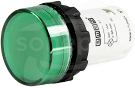 MBSD220Y zielony Lampka LED monoblok klosz płaski