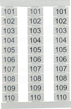 OD6B duży (Numer 101-110) Znaczniki z nadrukiem