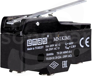 MN1KIM1 1xCO Mikroprzełącznik krótka dźwignia metalowa