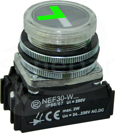NEF30WWZ 24V-230V zielono-żółty Wskaźnik wyboru zasilania