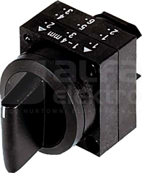 SIRIUS 22mm I-O-II biały Pokrętło