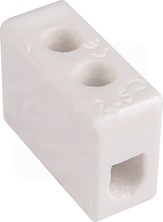 CPO 1-2.5 biały Złączka gwintowa porcelanowa