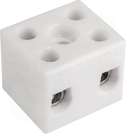 CPO-10A-2P 6mm2 biały Złączka porcelanowa dwukr.