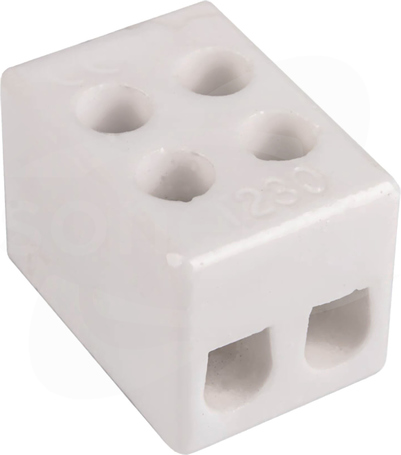 CPO 2-2.5 biały Złączka gwintowa porcelanowa