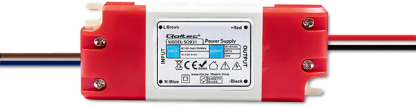 LED 12W 12VDC 1A 220-240VAC IP20 -20-60°C Zasilacz impulsowy