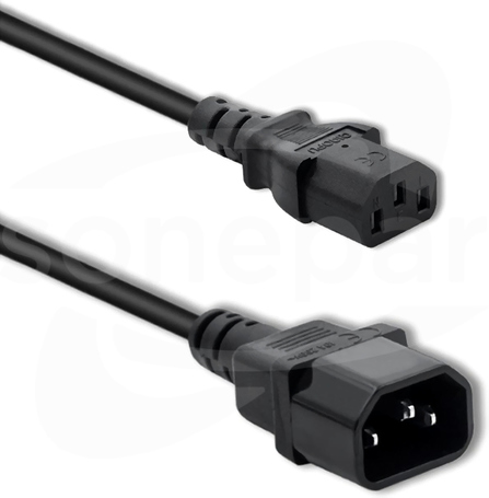 3x1mm2 3m czarny Kabel zasilający IEC