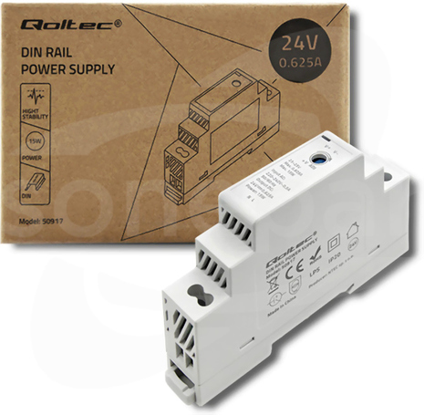 15W 24VDC 0 625A 220-240VAC Zasilacz impulsowy