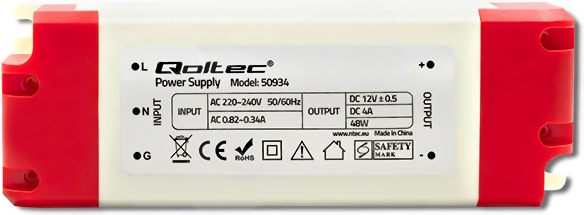 LED 48W 12VDC 4A 220-240VAC IP20 -20-60°C Zasilacz impulsowy