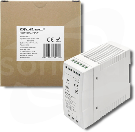 40W 24VDC 1 67A 220-240VAC Zasilacz impulsowy