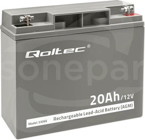 12V 20Ah AGM 182x72x165mm Akumulator kwasowo-ołowiowy
