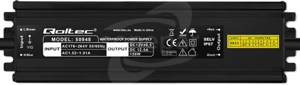 150W 12VDC 12,5A IP67 Zasilacz LED