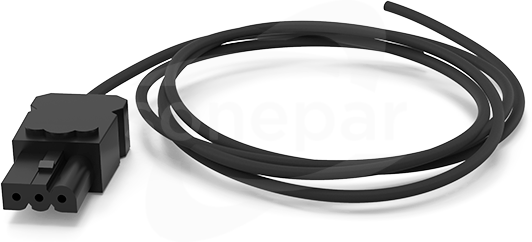 3-polowe 100-240VAC 3m czarny Kabel połączeniowy