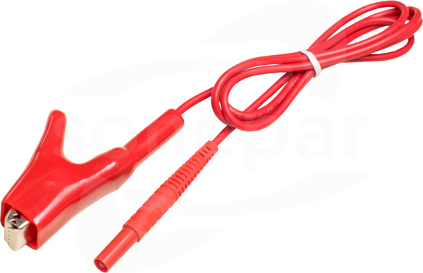 1,2m czerwony 1kV (zakończony krokodylem) Przewód czerwony