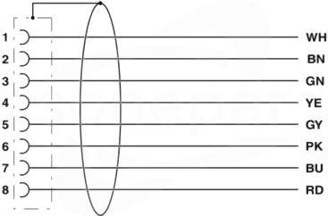 SAC-8P-M12MS-10,0-PUR/M 8FS SH Kabel czujnika/urządzenia wykonawczego