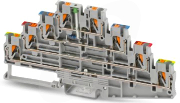 PT 2,5-PE/L RD/L BU/L LED 24 GN Złączka piętrowa