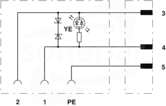 SAC-3P-MS/ 1,0-PUR/BI-1L-Z SCO Kabel czujnika/urządzenia wykonawczego
