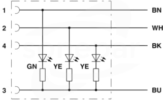 SAC-4P- 5,0-100/M12FR-3L Kabel czujnika/urządzenia wykonawczego