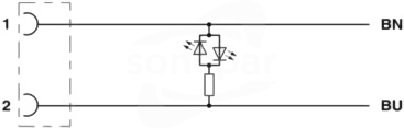 SAC-2P-M12MS/2,1PUR/DTFS-1L AC Kabel czujnika/urządzenia wykonawczego