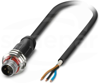 SAC-3P-P12MS/10,0-PUR SH Kabel czujnika/urządzenia wykonawczego
