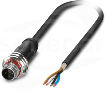 SAC-4P-P12MS/ 3,0-PUR SH Kabel czujnika/urządzenia wykonawczego