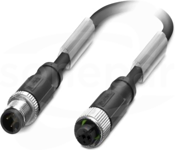 SAC-3P-M12MS/ 0,6-PUR/M12FS SH Kabel czujnika/urządzenia wykonawczego