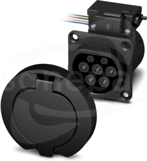 EV-T2M3SO12-4P-R-B-SET Infrastrukturalne gniazdo ładowania