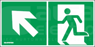 PIKTOGRAM 150x300 Piktogram STRZAŁKA W GÓRĘ LEWO,LEWO