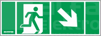 PIKTOGRAM 112x312 Piktogram STRZAŁKA W DÓŁ PRAWO,PRAWO