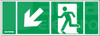 PIKTOGRAM 112x312 Piktogram STRZAŁKA W DÓŁ LEWO,LEWO