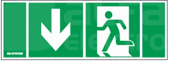 PIKTOGRAM 112x312 Piktogram STRZAŁKA W DÓŁ,LEWO