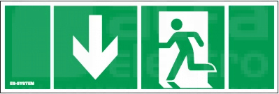 PIKTOGRAM 100x300 Piktogram STRZAŁKA W DÓŁ,LEWO