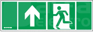 PIKTOGRAM 100x300 Piktogram STRZAŁKA W GÓRĘ,LEWO