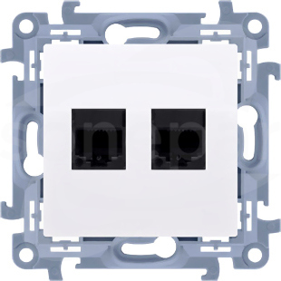 SIMON10 RJ45 RJ12 kat.5e biały Gniazdo teleinformatyczne