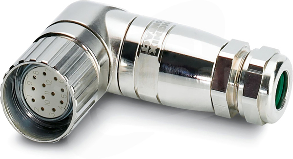 V-RC/TWUM 11/KVD11/LBL12 M23 12P Wtyk żeński kątowy