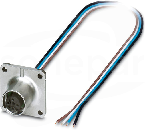 SACC-SQ-M12FS-4CON-25F/0,5 Wtyk panelowy