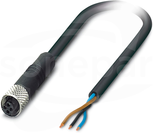 SAC-3P-1,5-PUR/M5FS Przewód czujnikowy PUR 3-żył.1,5m