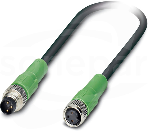 SAC-3P-M 8MS/5,0-PVC/M 8FS B-L Przewód czujnikowy PVC 3-żył.5m