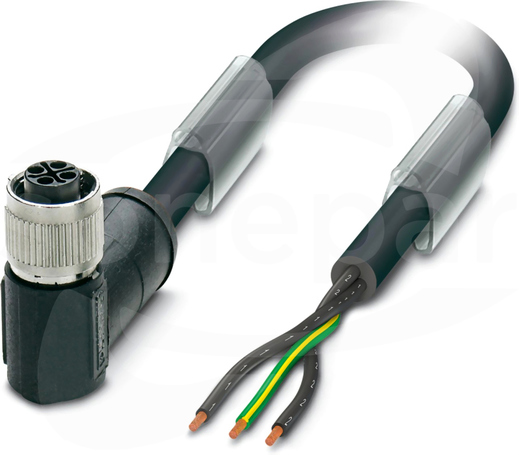 SAC-3P- 5,0-PUR/M12FRS PE Kabel mocy