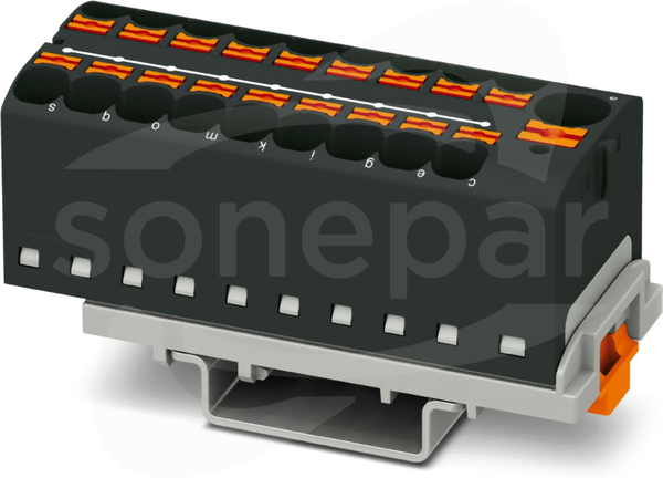 PTFIX 10/18X4-NS35 BK Blok rozdzielczy