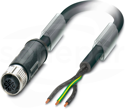 SAC-3P- 5,0-PUR/M12FSS PE Kabel mocy