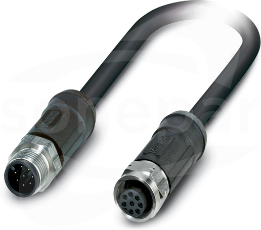 SAC-8P-M12MS/10-28X/M12FSSHOD Przewód czujnikowy