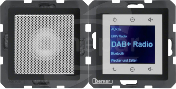 Q.x Touch DAB+ BT z głośnikiem antracyt aksamit Radio dotykowe