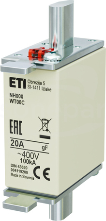 NH000 20A gF 400V Wkładka bezpiecznikowa