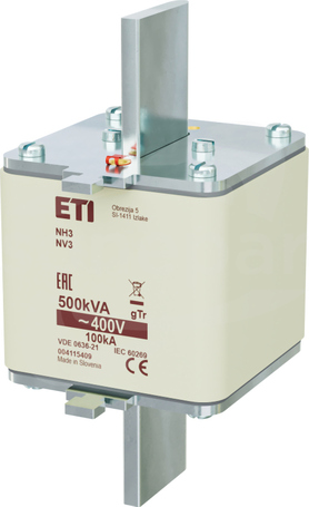 NH3 722A gTr 400V 500kVA Wkładka bezpiecznikowa