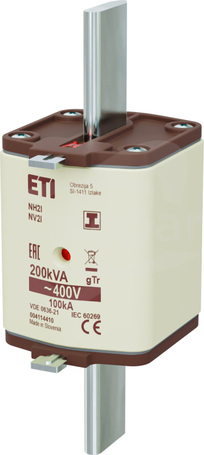 NH2/I 289A gTr 400V 200kVA Wkładka bezpiecznikowa  zaczepy izolowane