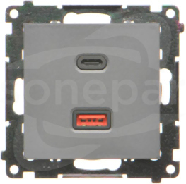 Simon55 C+A 30W grafitowy mat Ładowarka USB podwójna